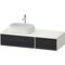 Duravit Waschtischunterbau Zencha 1300x281x550mm Ei sw / we s-matt o ES