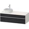 Duravit Waschtischunterbau Zencha 1300x442x550mm Ei sw / we s-matt o ES