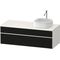 Duravit Waschtischunterbau Zencha 1300x442x550mm sw ls / we s-matt o ES