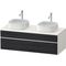 Duravit Waschtischunterbau Zencha 1300x442x550mm Ei sw / we s-matt o ES