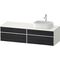 Duravit Waschtischunterbau Zencha 1600x442x550mm Ei sw / we s-matt o ES
