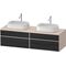 Duravit Waschtischunterbau Zencha 1600x442x550mm Ei sw / ta s-matt o ES
