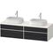 Duravit Waschtischunterbau Zencha 1600x442x550mm Ei sw / we s-matt o ES
