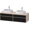 Duravit Waschtischunterbau Zencha 1600x442x550mm sw ls / ta s-matt o ES