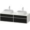 Duravit Waschtischunterbau Zencha 1600x442x550mm sw ls / we s-matt o ES