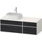 Duravit Waschtischunterbau Zencha 1300x442x550mm Ei sw / we s-matt o ES