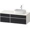 Duravit Waschtischunterbau Zencha 1300x442x550mm Ei sw / we s-matt o ES