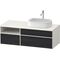 Duravit Waschtischunterbau Zencha 1300x442x550mm Ei sw / we s-matt o ES