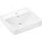 HG Waschtisch Xanuia Q 550x480, weiß mit Hahnloch und Überlauf