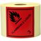 Etiketten Maße 100x100mm Papier rot Aufdruck Flammable Liquid TRANSPAK