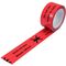 Warnklebeband Breite 50mm Länge 66m S.52µ PP rot Aufdruck Messersymbol TRANSPAK - VPE: 12