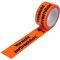Warnklebeband Breite 50mm L.66m S.52µ PP leuchtorange Vorsicht zerbrechlich - VPE: 12