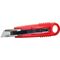 Cuttermesser Safety Cutter Standard Maße 145x25x35mm f.Rechtshänder rot 2Klingen - VPE: 2