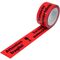 Warnklebeband Breite 50mm L.66m S.52µ PP rot Aufdruck Vorsicht zerbrechlich - VPE: 12