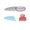 CHEFCLUB Messer für Kinder (Blau&Rot)