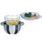 GSW Frittiertopf 3 l Ø22cm Edelstahl mit Glasdeckel und Frittiereinsatz