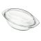 BOHEMIA CRISTAL Glas Schüssel ovalflacher Deckel