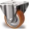 Bockrolle D.80mm Trgf.180kg PU Platte L100xB88mm Farbe Rl.braun TECWERK