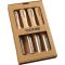 Stechbeitelsatz 10,16,20,26mm Weißbuchenh.Ulmer Form 4-tlg.Fensterkarton TECWERK
