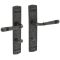 Langschildschildgarnitur Helena Zamak F77 Grau WC 72mm DIN L/R INTERSTEEL