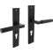 Langschildschildgarnitur Baustil Zamak F71 schwarz PZ 72mm DIN L/R INTERSTEEL