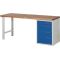 Werkbank Ser.BK 650 B2000xT700xH840mm Buche massiv grau/blau 5 Schubl.TECWERK