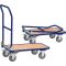 Plattformwagen Ladeflächen L720xB450mm STA taubenblau Trgf.250kg TECWERK