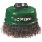Topfbürste D.80mm Drahtstärke 0,3mm VA 8500min-¹ TECWERK